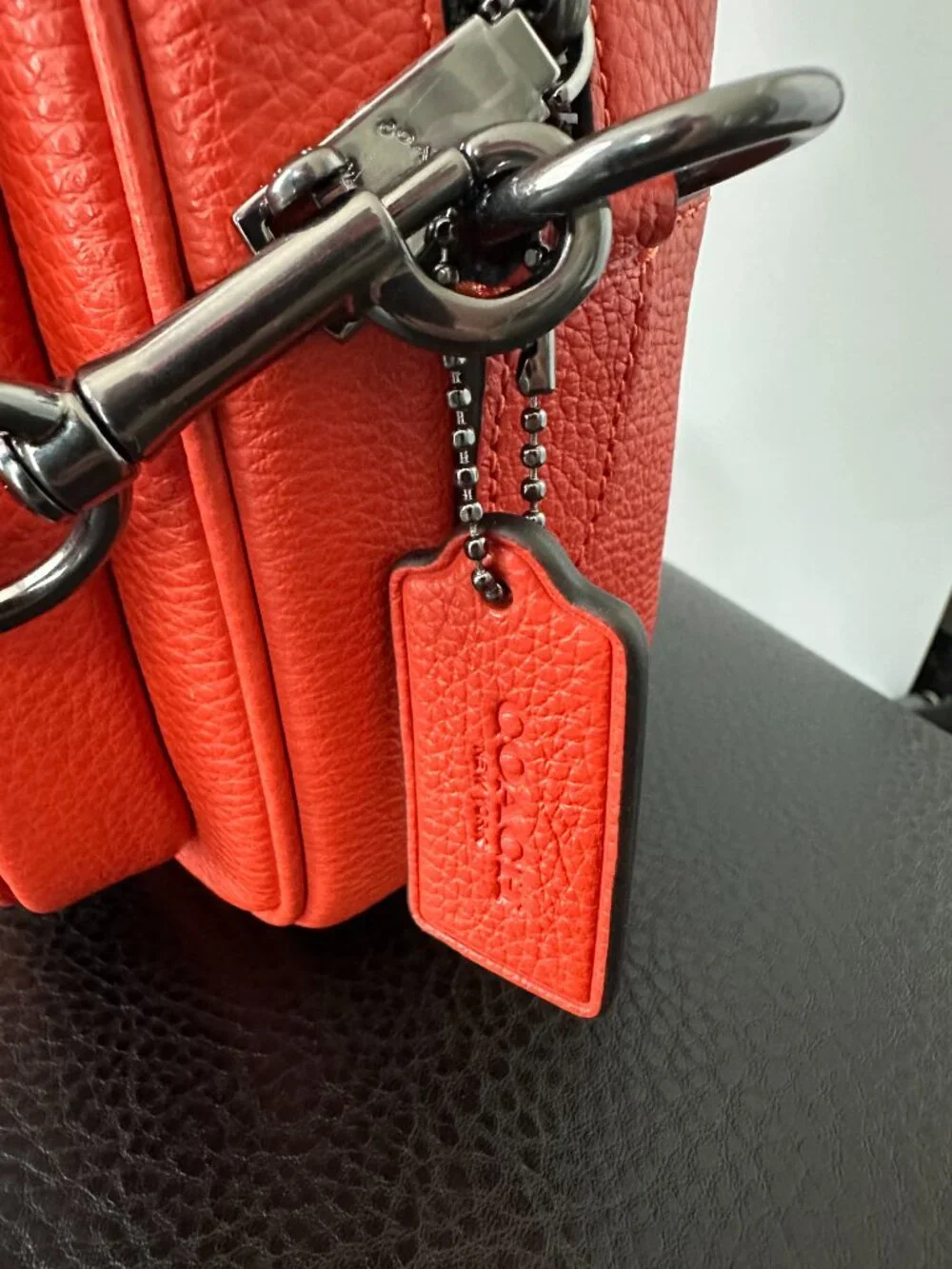 Coach Elias Orange Mango Leather Crossbody Bag Style #D2557-CJ509 *NWT*
